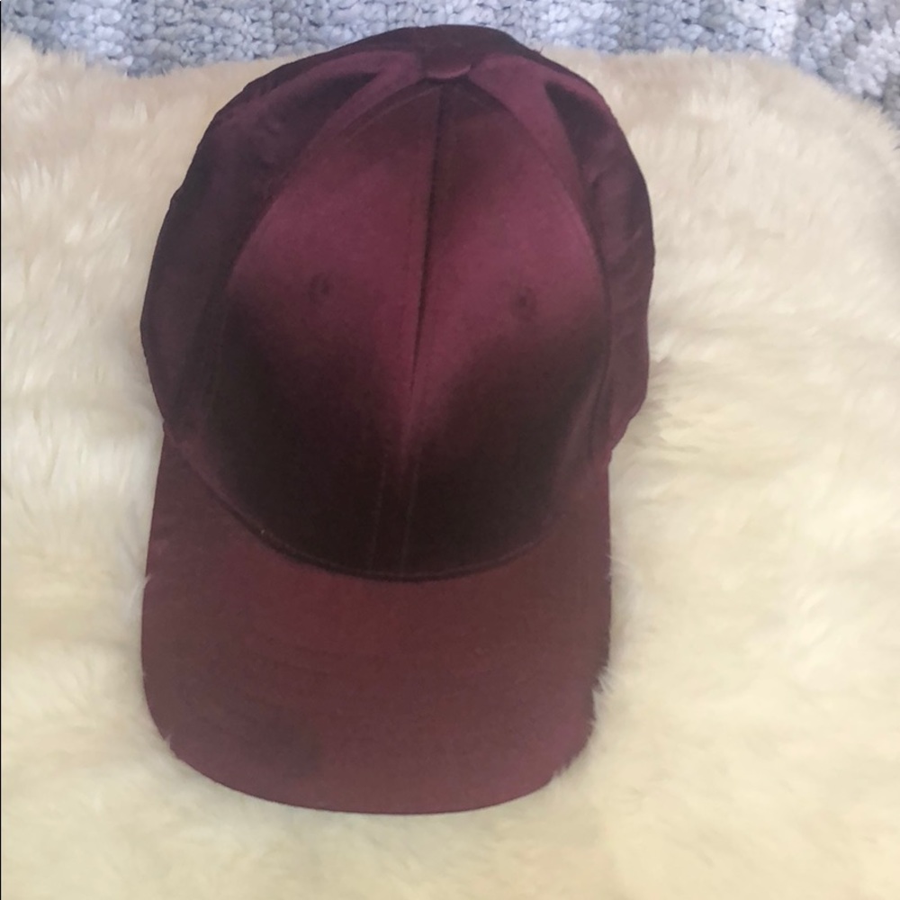 Red Satin ball cap